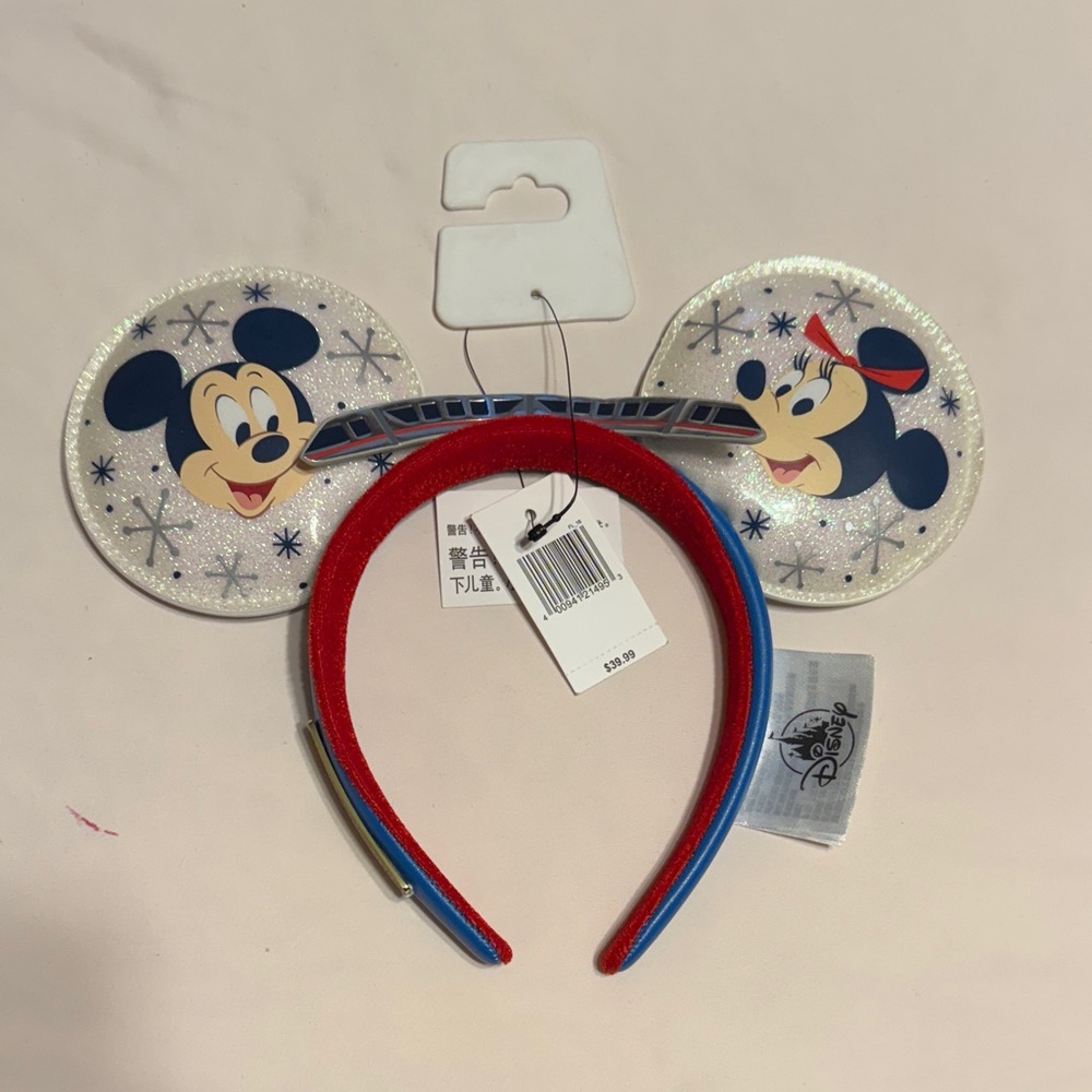 Disney 50th Anniversary Contemporary Resort Monorail Blue and Red Headband